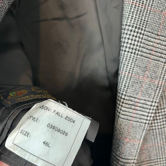 Brooks Brothers Vintage Y2k Plaid 2-Button Sports Coat Blazer Men's Size 46L - Picture 8 of 8